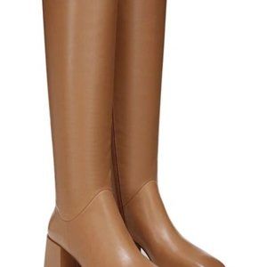 Vince tall square toe Kendra tan boots size 7.5/37.5